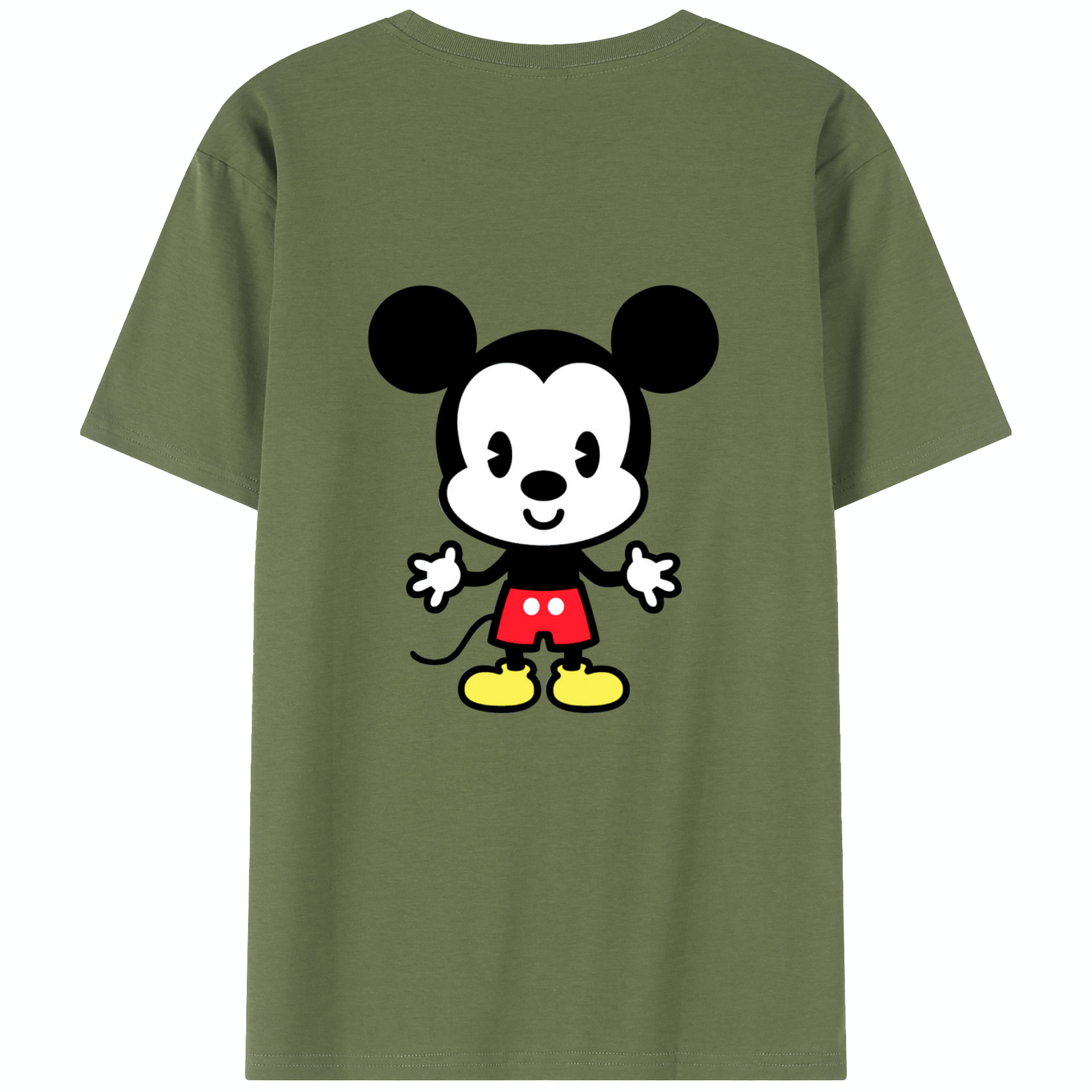 （画像用） ミッキーマウス Mickey Mouse 綿100％半袖Tシャツ（背面プリント）